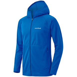montbell日本夏季户外运动超轻透气速干长袖男款帽衫皮肤衣外套