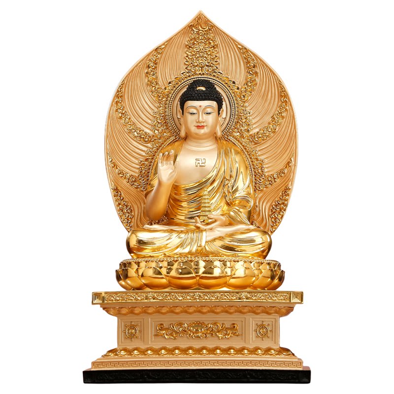 树脂东方三圣神像家用供奉摆件