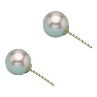 【珍珠奶奶推荐专属】G18K加粗款海水澳白耳钉10-11mm A1662