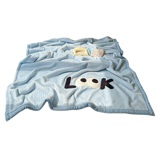 2025新款加厚冬季拉舍尔毛毯被子办公室午睡毯子沙发保暖蓝色盖毯