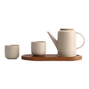 宜集堂INS中古茶具套装高档轻奢陶瓷高级感茶壶新中式办公室酒店