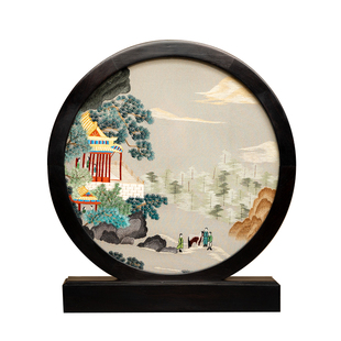 苏州绣美双面绣摆件手工苏绣桌面屏风刺绣摆台中国商务礼品送老外