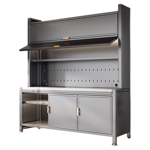 家图腾厨房多功能置物架落地多层微波炉架碗柜收纳餐边储物柜橱柜