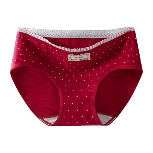 青少年少女孩大童本命年红色内裤纯棉抗菌属马年初高中学生三角裤