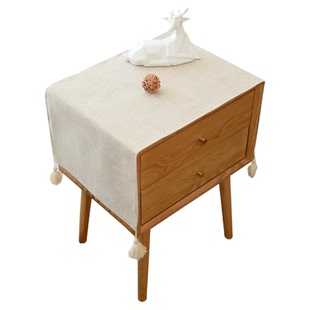 床头柜盖布家用万能盖巾北欧茶几边几桌布轻奢冰箱洗衣机罩子垫子