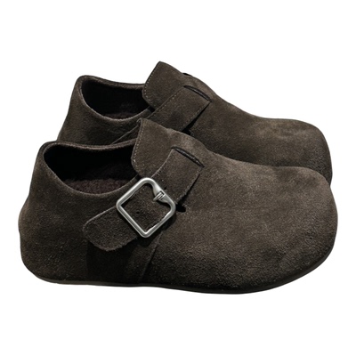 5cm冬季加绒内增高厚底勃肯鞋女