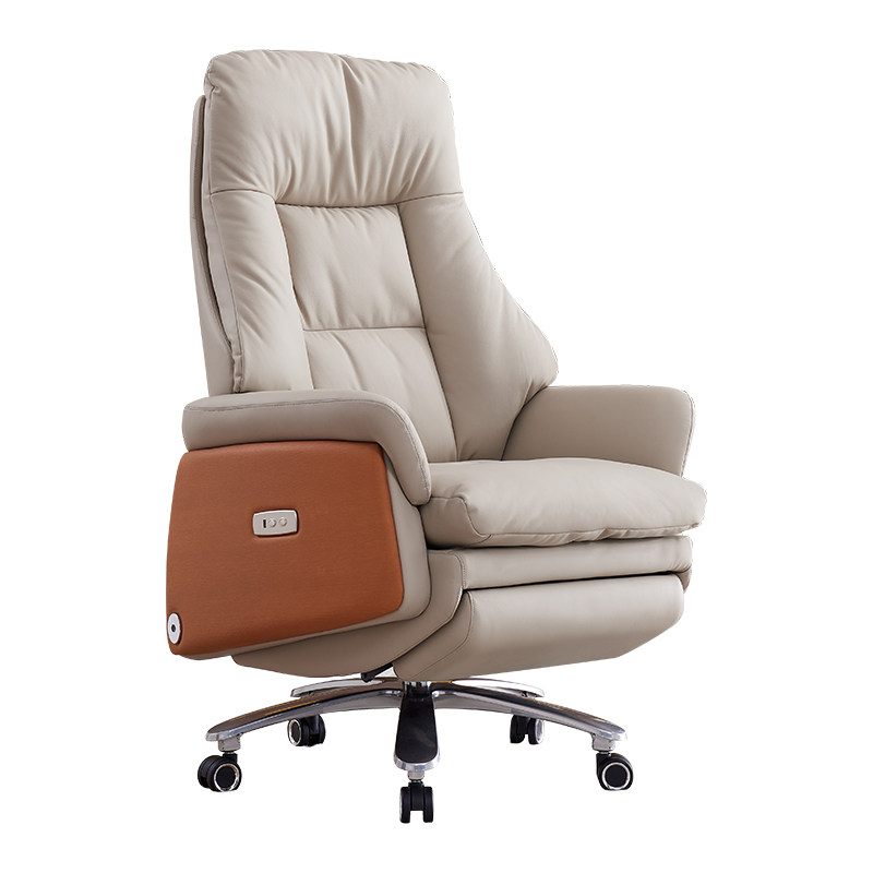 真皮办公椅办公室商务椅子舒适久坐电脑椅家用可躺人体工学老板椅