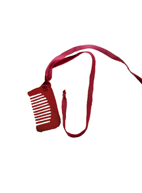 韩代同款安哥拉红色梳子项链