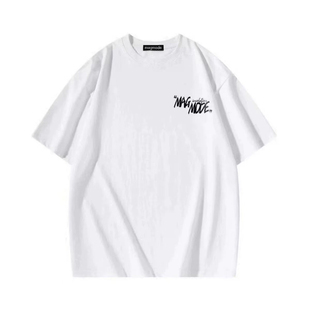 重磅纯棉美式高街白色oversize短袖T恤男夏潮牌宽松学生体恤上衣