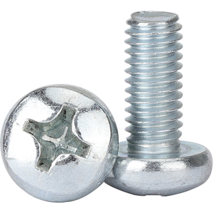 碳钢镀蓝白锌 2级UNC美制美标圆头十字螺钉英制盘头螺丝 4#到1/4