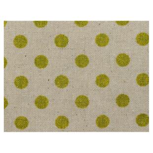 日本进口seven棉麻布料手工diy透气布艺浅色简约服装面料烫银波点