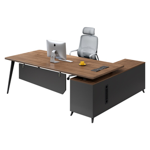 办公桌老板桌总裁桌新中式经理办公桌椅组合单人大班台办公室桌子