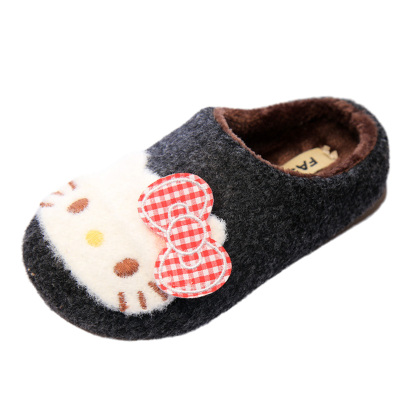 女童鞋子棉拖鞋低包跟室内外棉鞋