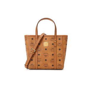 【自营】MCM女包菜篮子托特包经典字母印花手提斜挎包情人节礼物