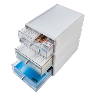 桌面办公用品收纳盒高颜值抽屉式台面侧边工位置物架文件资料储物