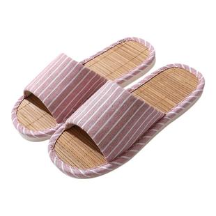 夏天竹子拖鞋家居女室内办公室透气舒适吸汗竹编家用凉拖鞋男夏季