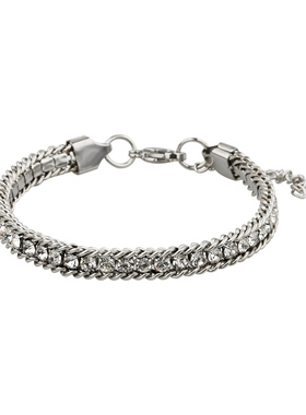 不掉色镶钻龙骨手链男潮