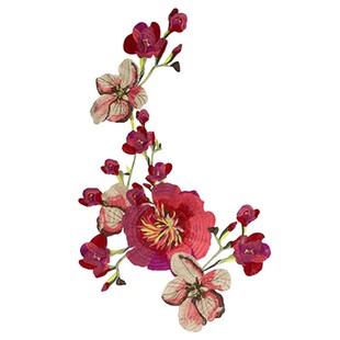 时尚雏菊刺绣大号玫瑰花朵牡丹花补丁贴牛仔裤外套羽绒服绣花布贴