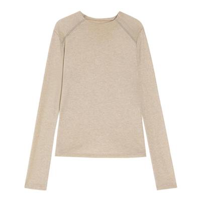 PAN兰精天丝羊毛大弹力显瘦修身长袖自然领T恤舒适保暖秋冬打底衫