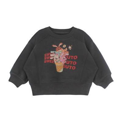 utouto五色印花加绒卫衣