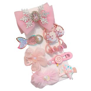 冰雪奇缘发夹Elsa发卡女孩小夹子套装儿童发饰蓝女童艾莎公主头饰