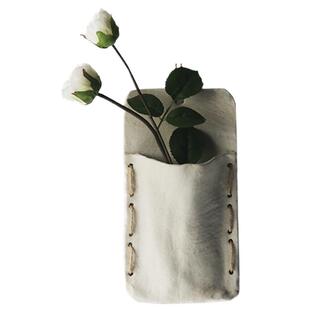 九土吊挂花盆创意插花挂绳花器墙上陶瓷花器吊盆壁挂花盆植物壁饰