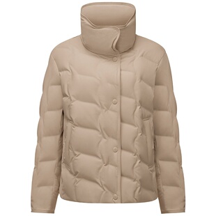 【高端鹅绒】坦博尔奥莱正品冬季直充短款立领羽绒服女通勤外套