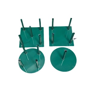 婚庆道具新款纸花艺底座铁艺圆盘底座巨型纸艺花材料花杆钢板底盘