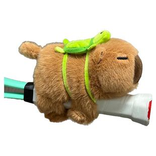 卡皮巴拉水豚公路车山地车自行车小配饰个性装饰趴趴玩偶车把挂件