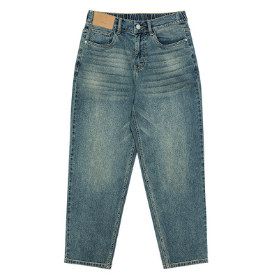 美特斯邦威简约大方牛仔萝卜裤