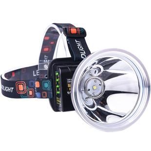 强光头灯充电超亮LED头戴式照明超长续航户外矿灯黄白蓝三光夜钓