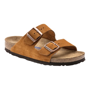 BIRKENSTOCK勃肯德国进口男女款牛皮绒面革软底Arizona双扣拖鞋