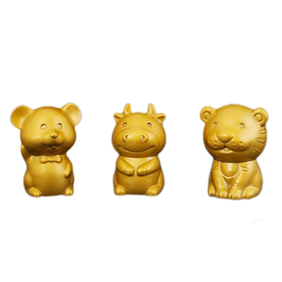 十二生肖鼠丑牛巳蛇酉鸡可爱铜鸡存铜老虎猴金羊年吉祥物摆件可爱