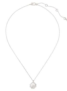 katespade桃心四叶花吊坠项链