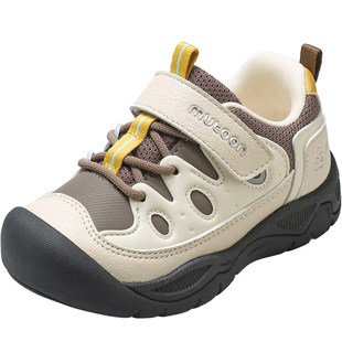 牧童男童运动鞋儿童鞋2025秋冬新款软底户外登山鞋皮面学生女童鞋