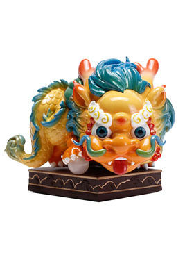 故宫紫禁城祥瑞麒麟蟠龙摆件