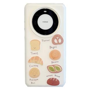 拓岚 适用华为mate60pro+手机壳pura70pro小众ins插画吐司面包p60挂绳mate70/40pro新款液态肤感二合一全包女