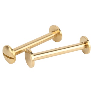 黄铜螺丝子母铆钉平面对锁圆弧头字母账本钉皮带相册连接配件M4