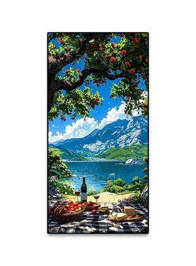 治愈系风景宫崎骏风玄关装饰画