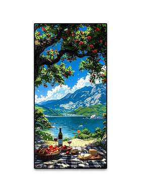 治愈系风景宫崎骏风玄关装饰画