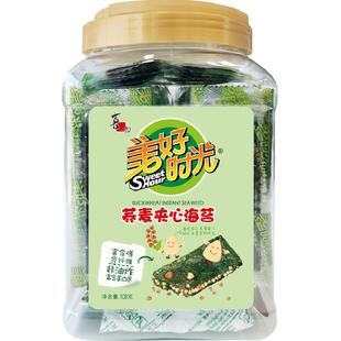 喜之郎美好时光海苔原味海苔片大桶装夹心即食紫菜拌饭儿童零食