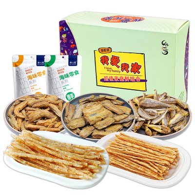水一方我爱我家5包组合2口味鱼条60g各1袋+3口味鱼酥30g各1袋