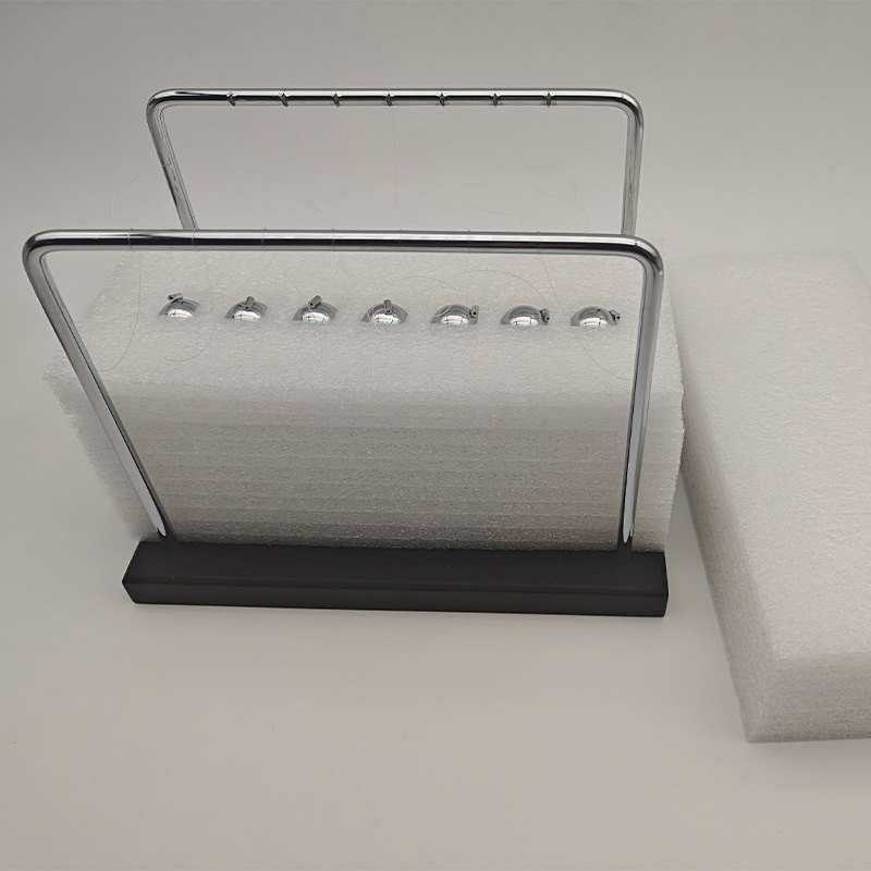 定制牛顿摆球不锈钢球木球摆件工艺品底座球碰撞永摆动混沌创意