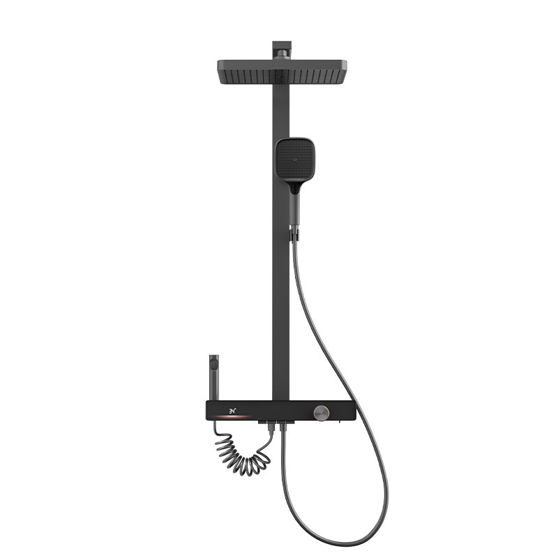 Haier/海尔增压钢琴按键淋浴器花洒套装家用精铜卫浴高压喷头