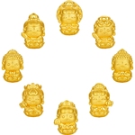 周六福黄金手串女3d硬金定价十二生肖守护萌佛红玛瑙本命年生肖蛇