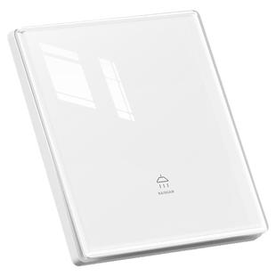 超薄钢化玻璃一开双控开关86型暗装面板家用电源五孔开关插座套餐