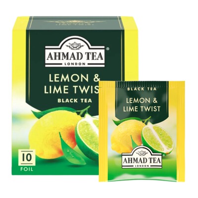 AHMAD TEA英国亚曼柠檬香柠味红茶10个独立包装进口袋泡茶包