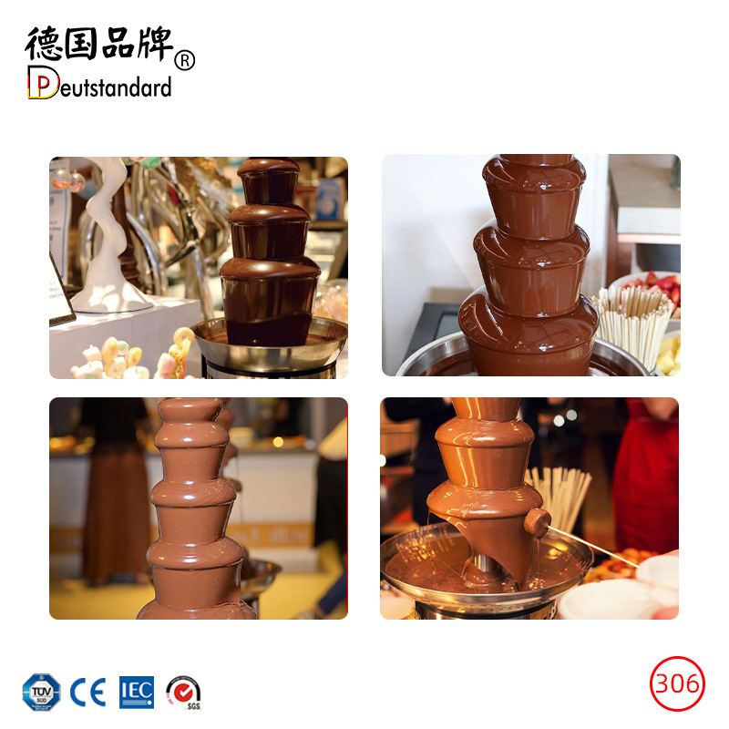 巧克力喷泉机五层巧克力喷泉机瀑布展示机融化机淋酱热巧克力蘸酱