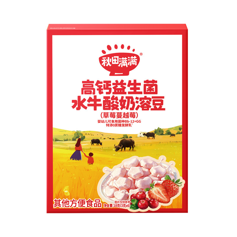 秋田满满婴幼儿高钙益生菌溶豆水溶溶豆