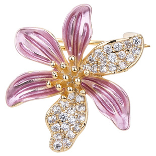 【新品】玉兰花胸花胸针别针固定衣服徽章丝巾扣配饰设计小众压襟